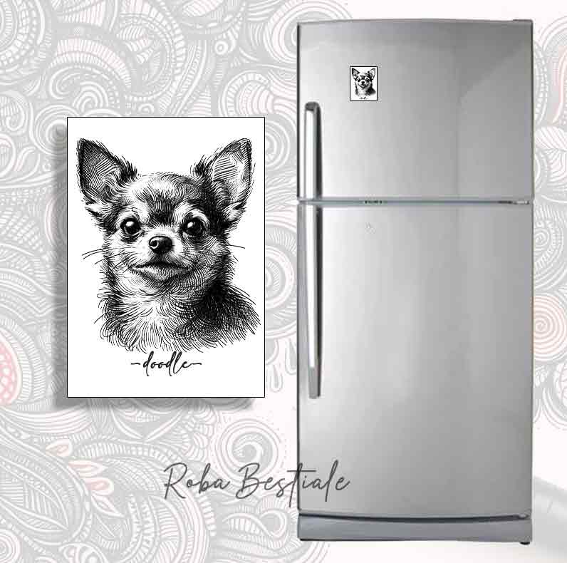 Magnete DOODLE - CHIHUAHUA a Pelo Corto