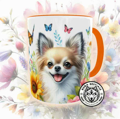 SPRING LOVE Mug - Long Haired CHIHUAHUA