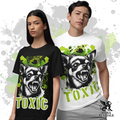 TOXIC T-Shirt - Short-Haired CHIHUAHUA - White, Beige, or Black for Men or Women - XS to 5XL