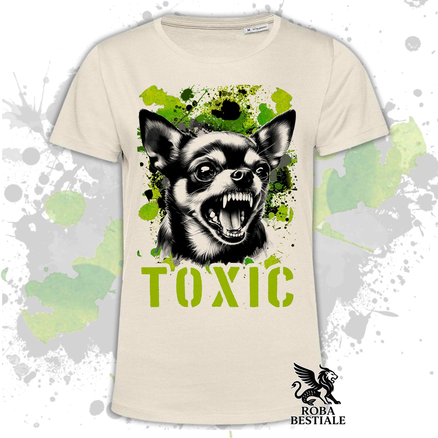 TOXIC T-Shirt - Short-Haired CHIHUAHUA - White, Beige, or Black for Men or Women - XS to 5XL