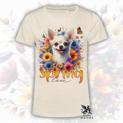 SPRING LOVE T-Shirt - White Short Haired CHIHUAHUA