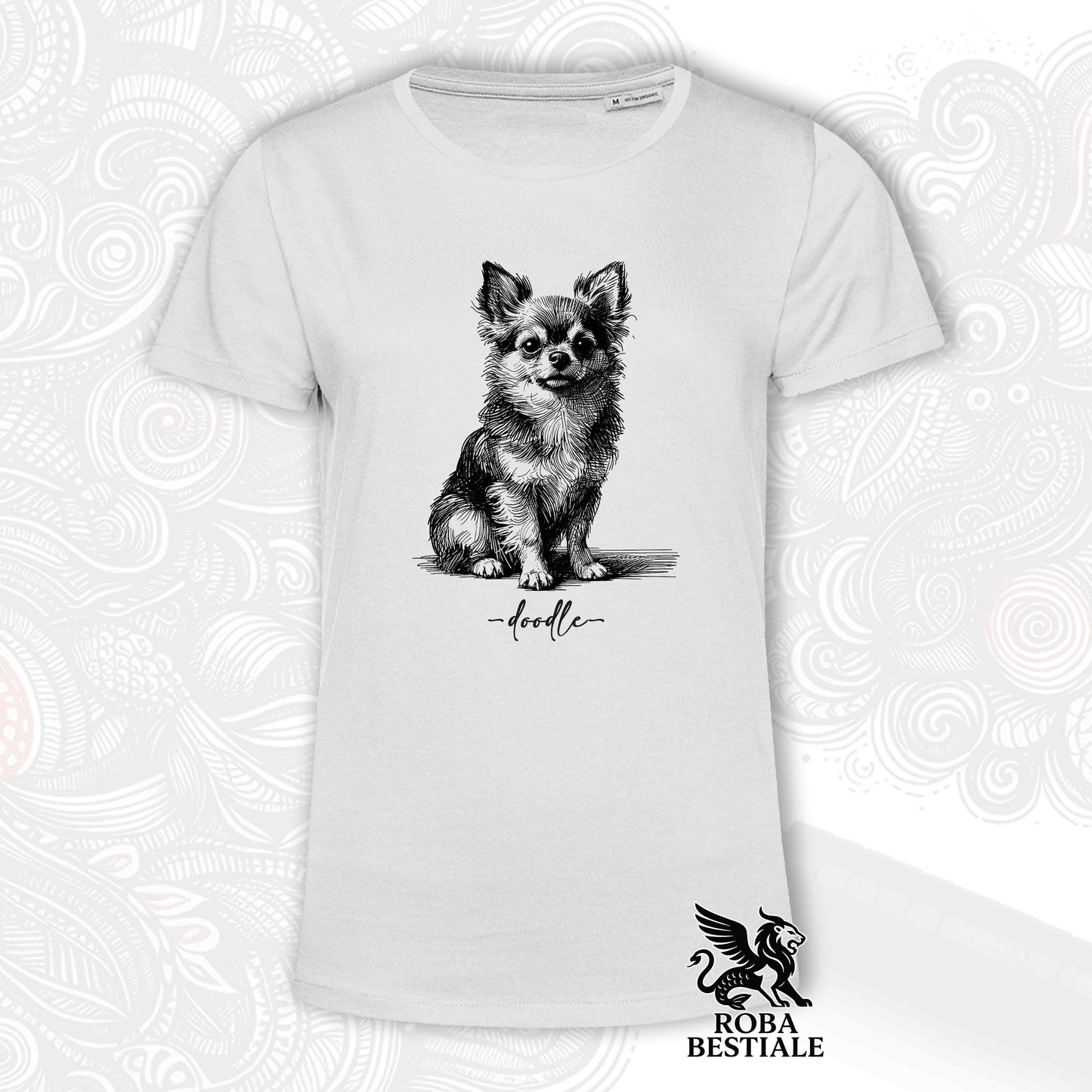 DOODLE T-Shirt - CHIHUAHUA Long Hair