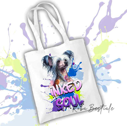 Shopper INKED SOUL - CHINESE CRESTED DOG Hairless Grigio