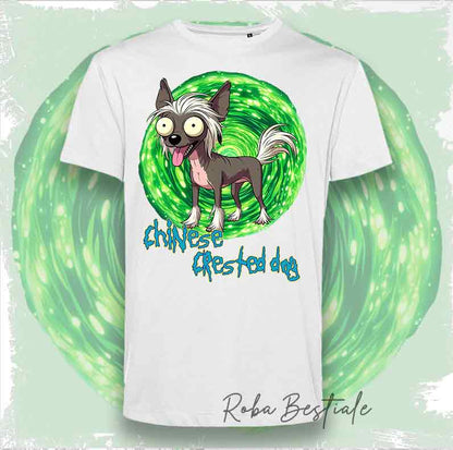 RICK &amp; MORTY - CHINESE CRESTED DOG Hairless Gray T-Shirt