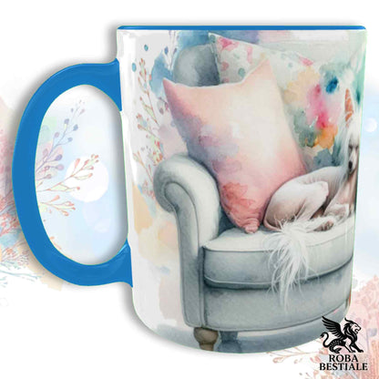 SOFT LIFE Mug - CHINESE CRESTED DOG Hairless White - Ceramic, choice of colour - 330 ml