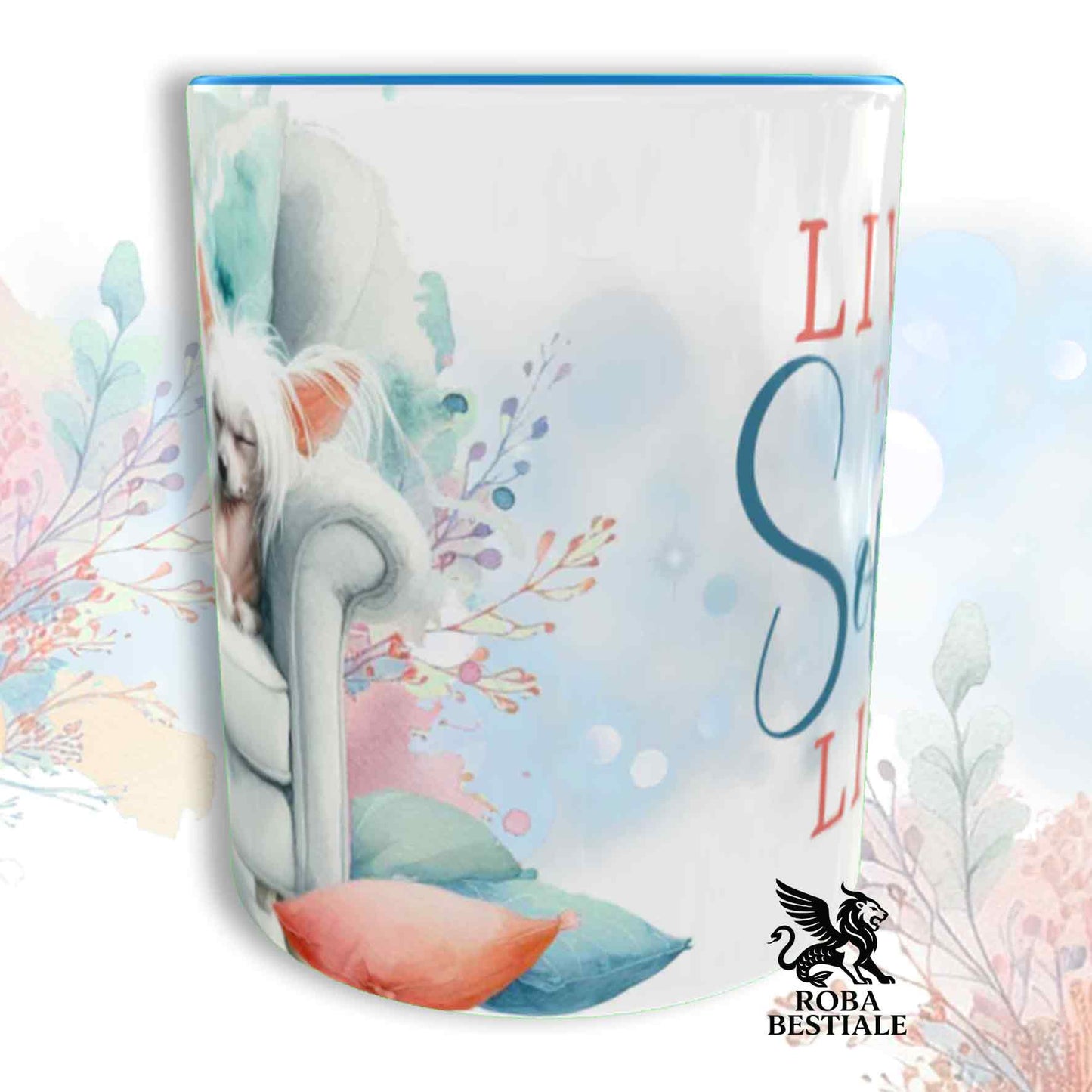 SOFT LIFE Mug - CHINESE CRESTED DOG Hairless White - Ceramic, choice of colour - 330 ml