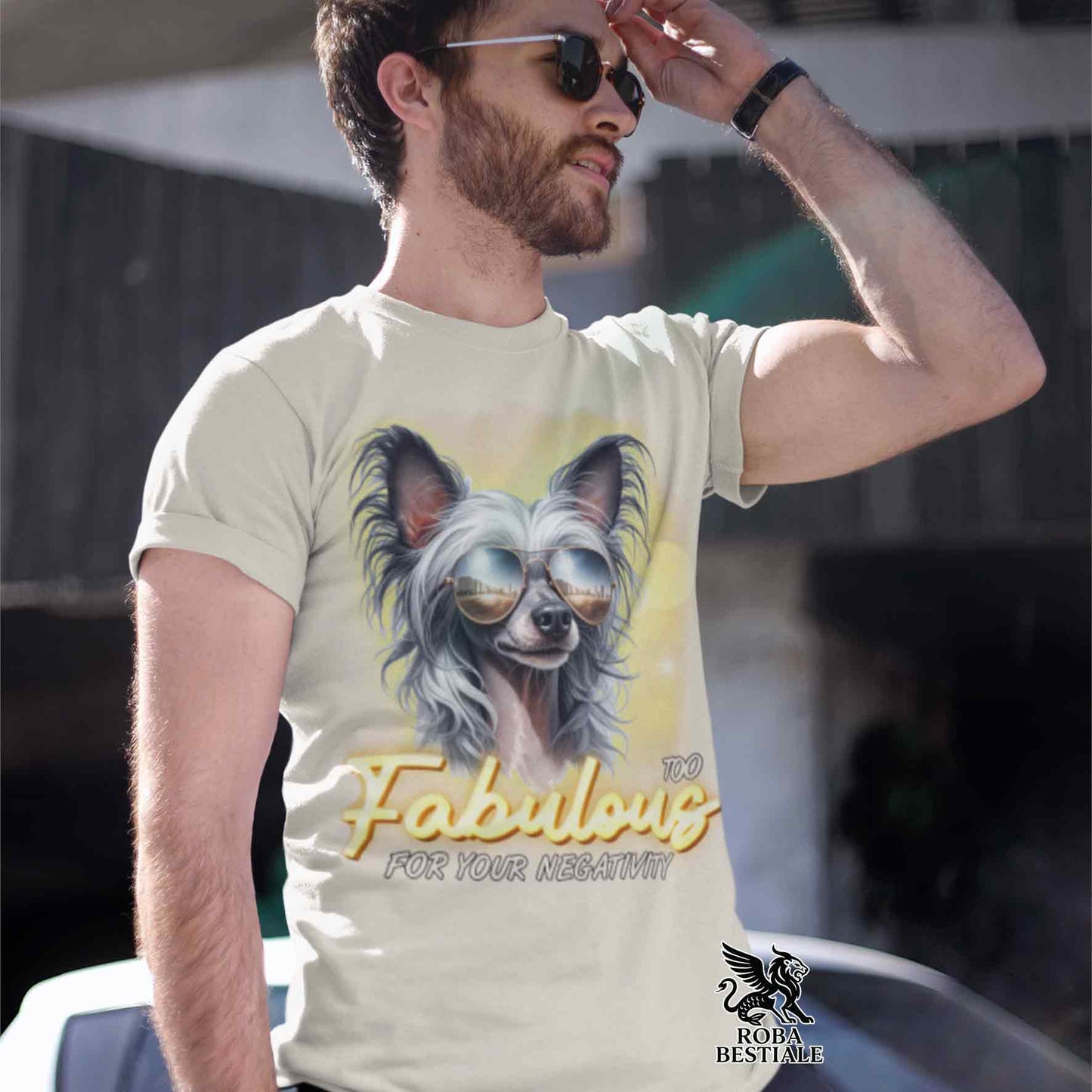 TOO FABULOUS - CHINESE CRESTED DOG T-Shirt Grey
