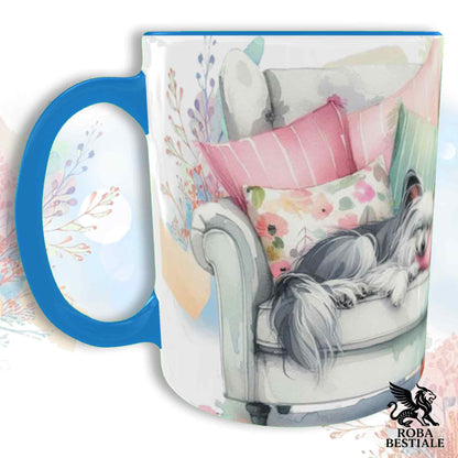 SOFT LIFE Mug - CHINESE CRESTED DOG Powder Puff Grey - Ceramic, color of your choice - 330 ml