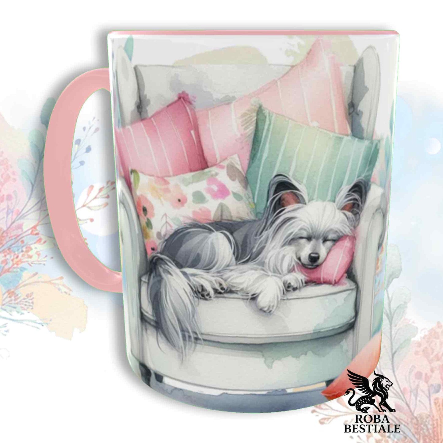 SOFT LIFE Mug - CHINESE CRESTED DOG Powder Puff Grey - Ceramic, color of your choice - 330 ml