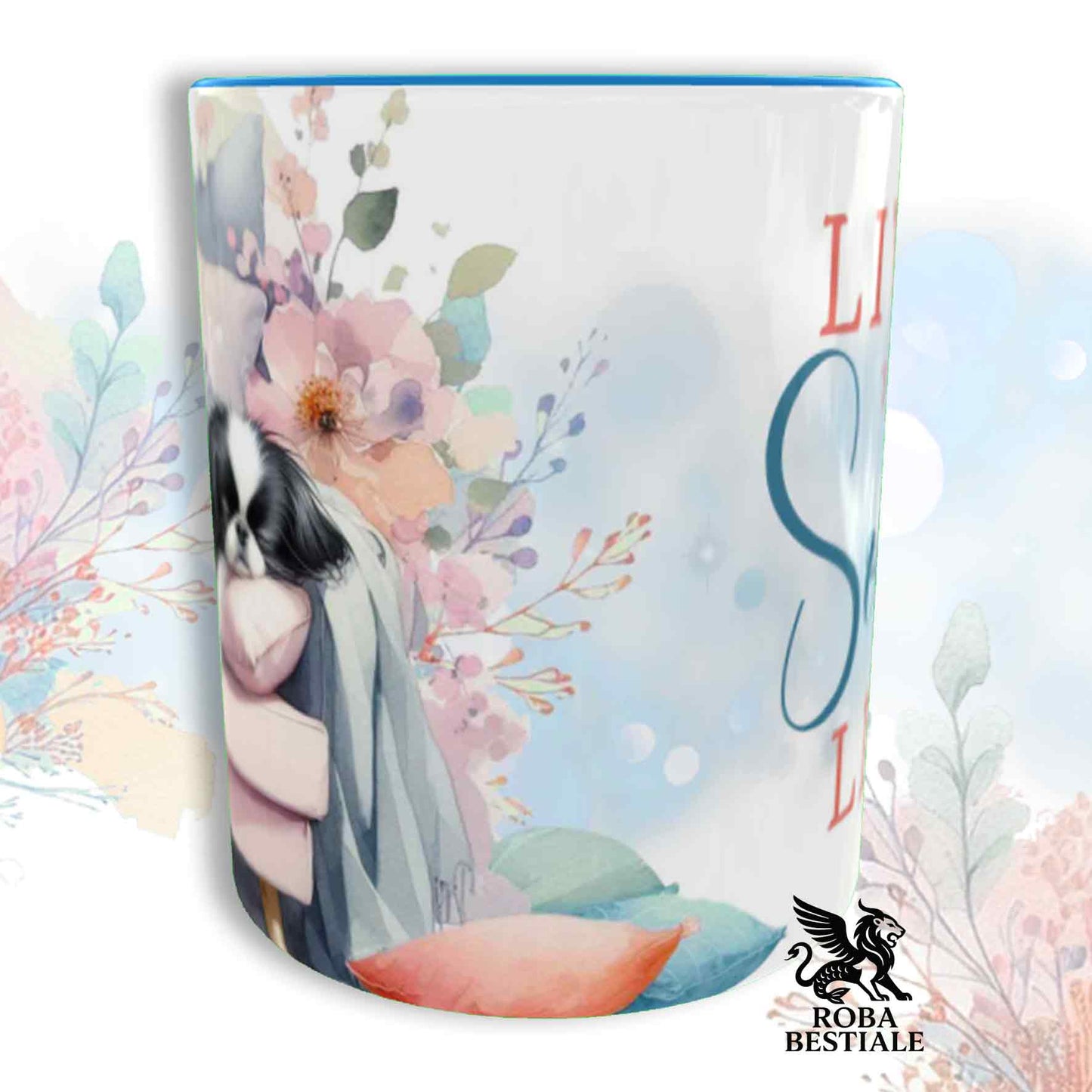 SOFT LIFE Mug - JAPANESE CHIN Black and White - Ceramic, color of your choice - 330 ml