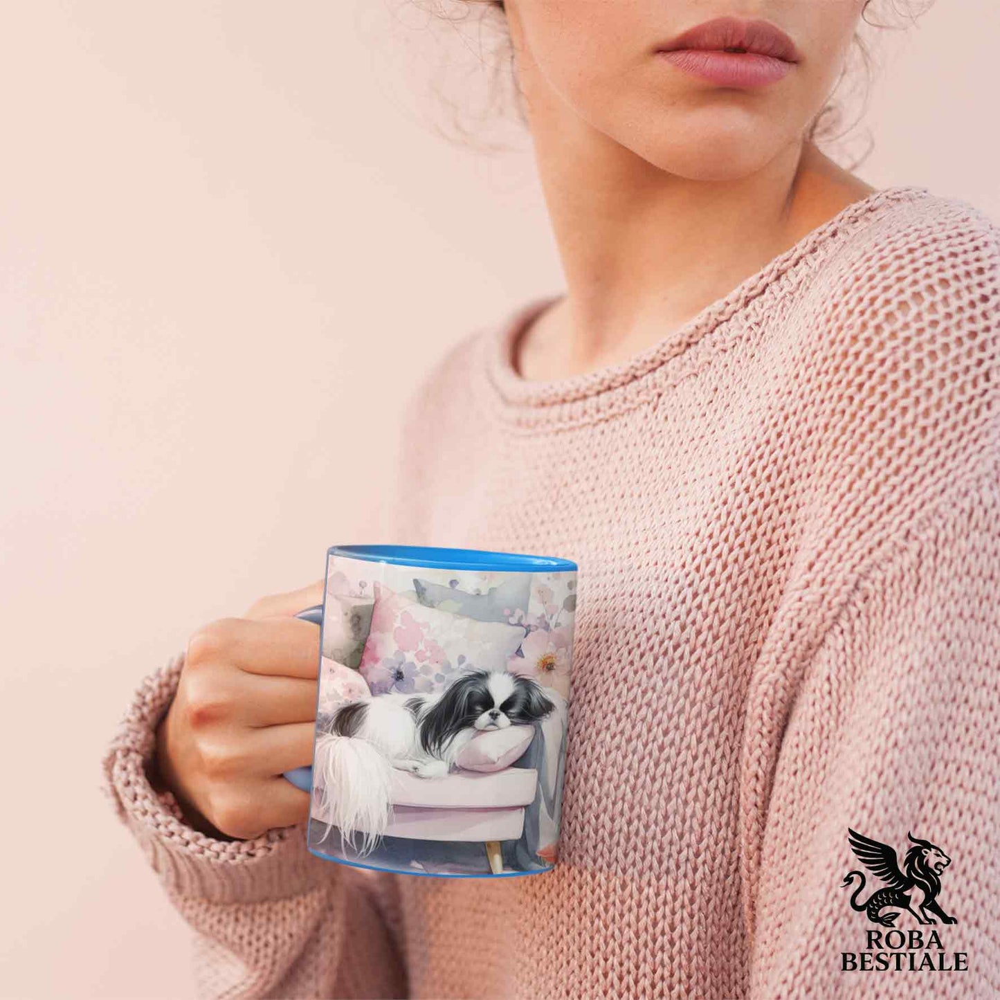 SOFT LIFE Mug - JAPANESE CHIN Black and White - Ceramic, color of your choice - 330 ml