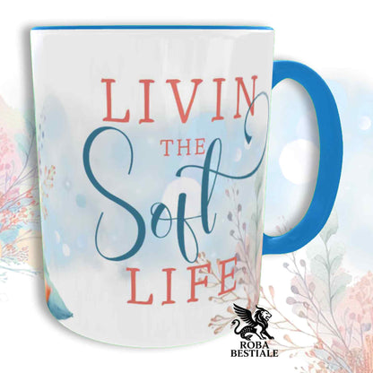 SOFT LIFE Mug - JAPANESE CHIN White and Red - Ceramic, color of your choice - 330 ml