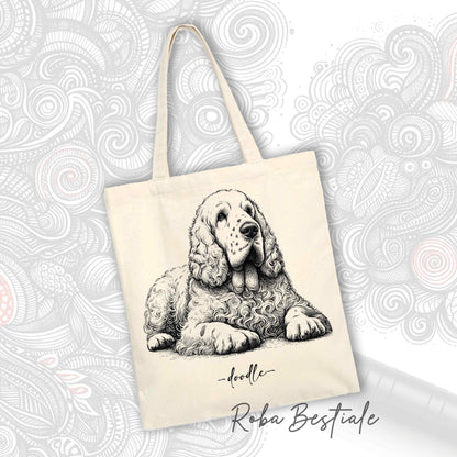 Shopper Doodle - Clumber Spaniel - Various colors available, 100% Cotton 
