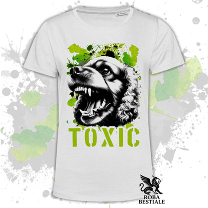 TOXIC T-Shirt - ENGLISH COCKER SPANIEL - White or Beige, Men's or Women's - from XS to 5XL