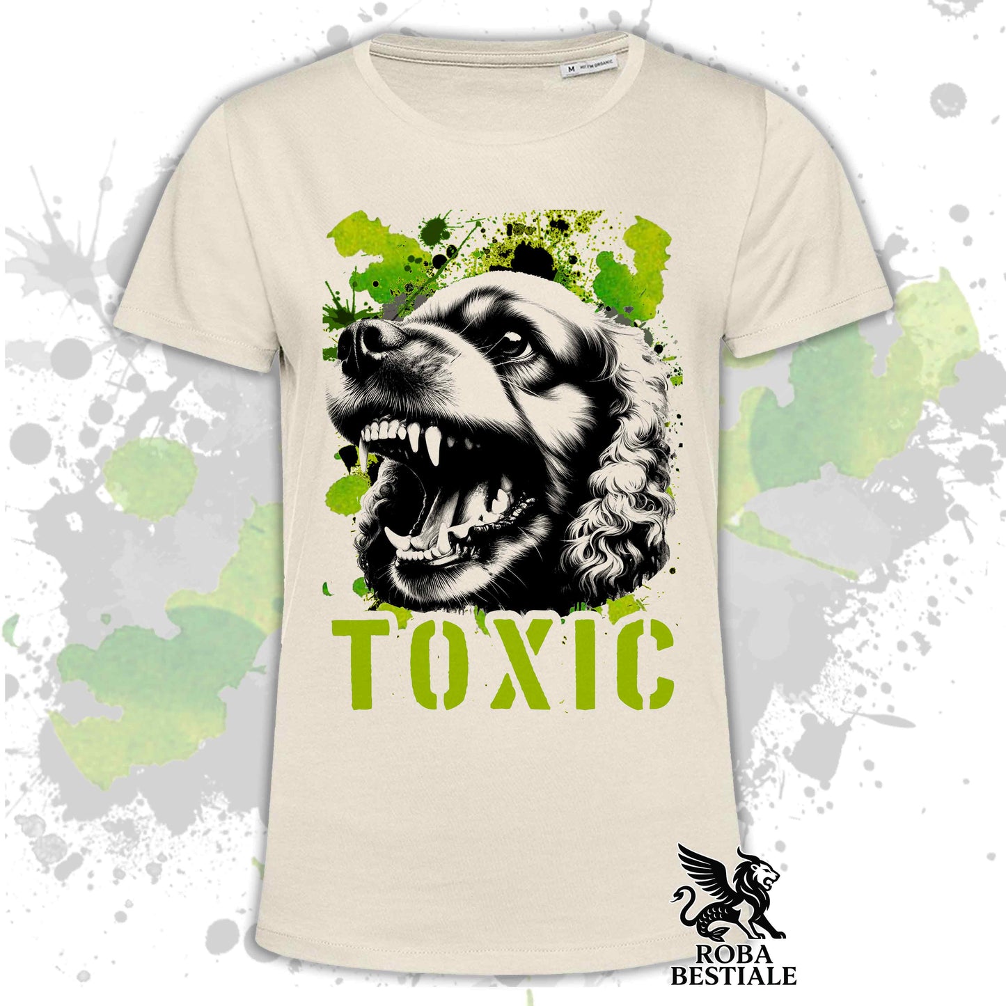 TOXIC T-Shirt - ENGLISH COCKER SPANIEL - White or Beige, Men's or Women's - from XS to 5XL