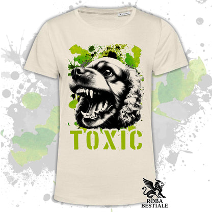 TOXIC T-Shirt - ENGLISH COCKER SPANIEL - White or Beige, Men's or Women's - from XS to 5XL