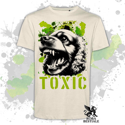 TOXIC T-Shirt - ENGLISH COCKER SPANIEL - White or Beige, Men's or Women's - from XS to 5XL
