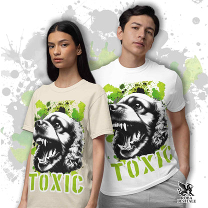 TOXIC T-Shirt - ENGLISH COCKER SPANIEL - White or Beige, Men's or Women's - from XS to 5XL