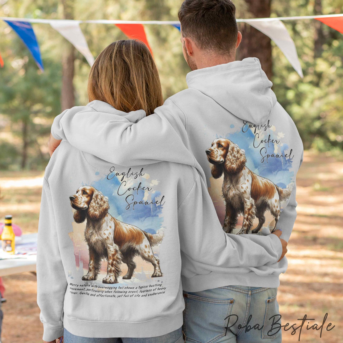 Felpa BEHAVIOR - COCKER SPANIEL INGLESE Arancio Roano - Standard FCI - Unisex - Grigia - dalla XS alla 3XL