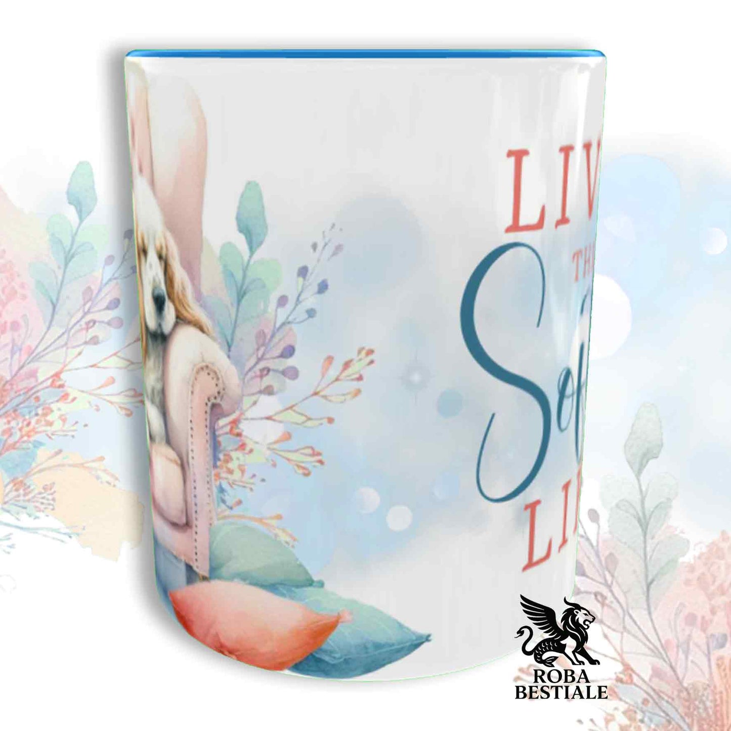 Tazza SOFT LIFE - COCKER SPANIEL INGLESE Bianco e Arancio - In Ceramica, colore a scelta - 330 ml