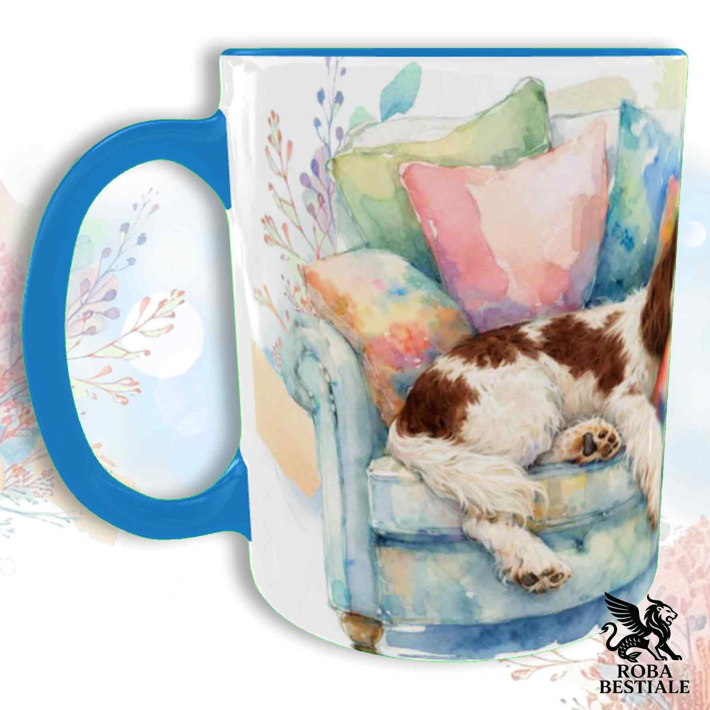 Tazza SOFT LIFE - COCKER SPANIEL INGLESE Bianco e Fegato - In Ceramica, colore a scelta - 330 ml