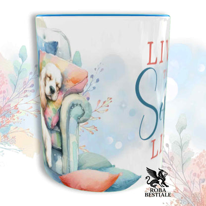 Tazza SOFT LIFE - COCKER SPANIEL INGLESE Bianco e Limone - In Ceramica, colore a scelta - 330 ml