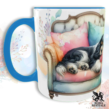Tazza SOFT LIFE - COCKER SPANIEL INGLESE Black Tricolor - In Ceramica, colore a scelta - 330 ml