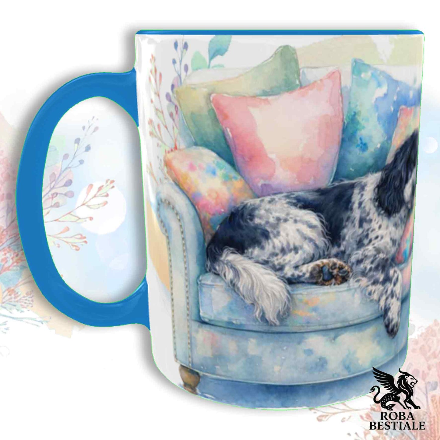Tazza SOFT LIFE - COCKER SPANIEL INGLESE Blue Roano - In Ceramica, colore a scelta - 330 ml