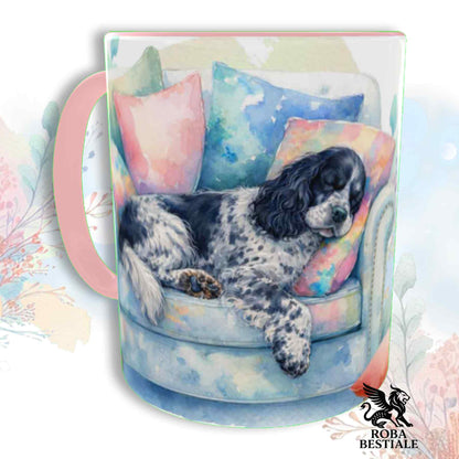 Tazza SOFT LIFE - COCKER SPANIEL INGLESE Blue Roano - In Ceramica, colore a scelta - 330 ml