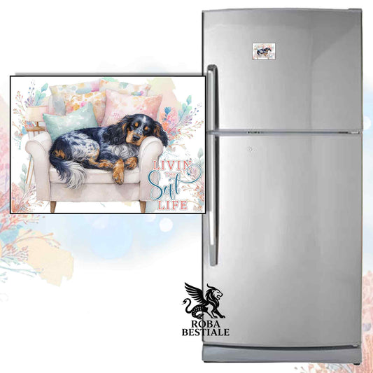 Calamita SOFT LIFE - COCKER SPANIEL INGLESE Blu Roano Focato - in MDF - 7x5 cm