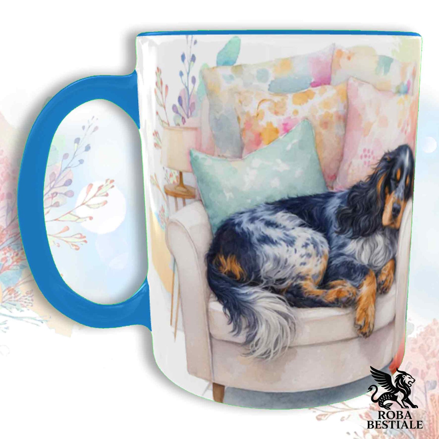 Tazza SOFT LIFE - COCKER SPANIEL INGLESE Blue Roano Focato - In Ceramica, colore a scelta - 330 ml