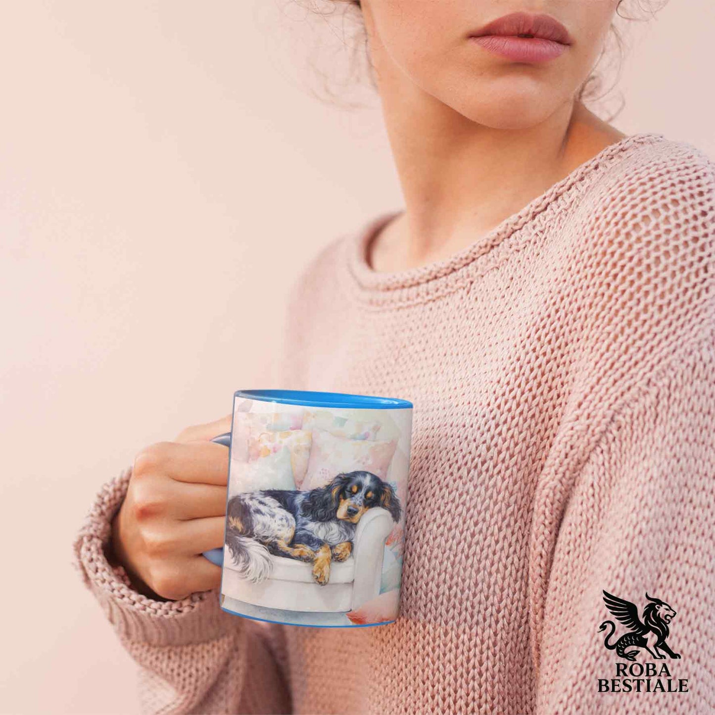 Tazza SOFT LIFE - COCKER SPANIEL INGLESE Blue Roano Focato - In Ceramica, colore a scelta - 330 ml