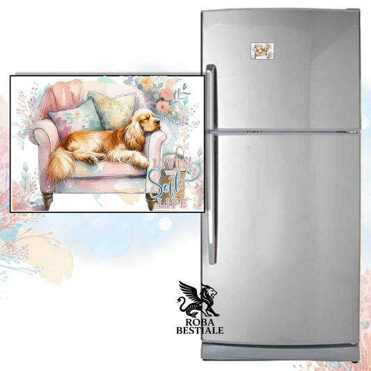 Calamita SOFT LIFE - COCKER SPANIEL INGLESE Dorato - in MDF - 7x5 cm