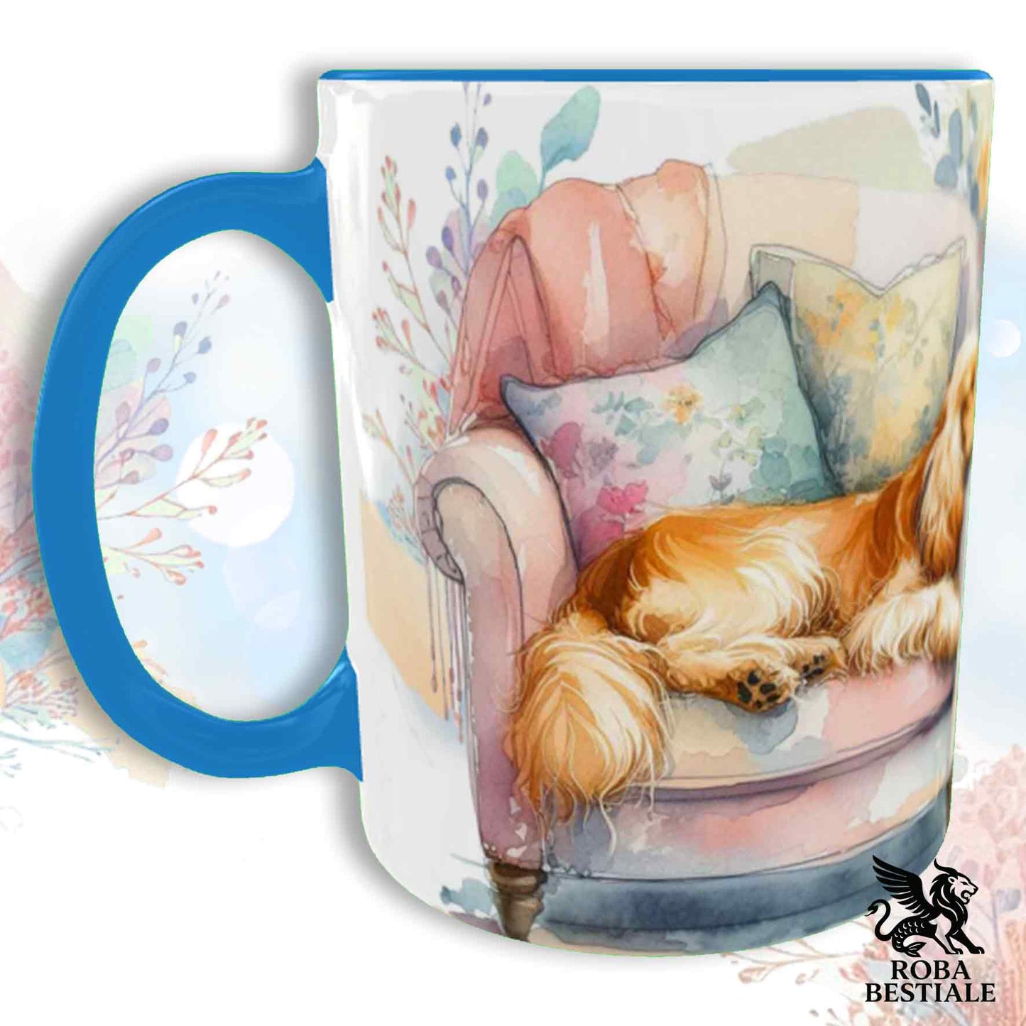 Tazza SOFT LIFE - COCKER SPANIEL INGLESE Dorato - In Ceramica, colore a scelta - 330 ml