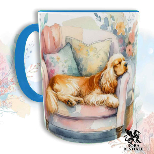 Tazza SOFT LIFE - COCKER SPANIEL INGLESE Dorato - In Ceramica, colore a scelta - 330 ml
