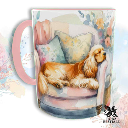 Tazza SOFT LIFE - COCKER SPANIEL INGLESE Dorato - In Ceramica, colore a scelta - 330 ml