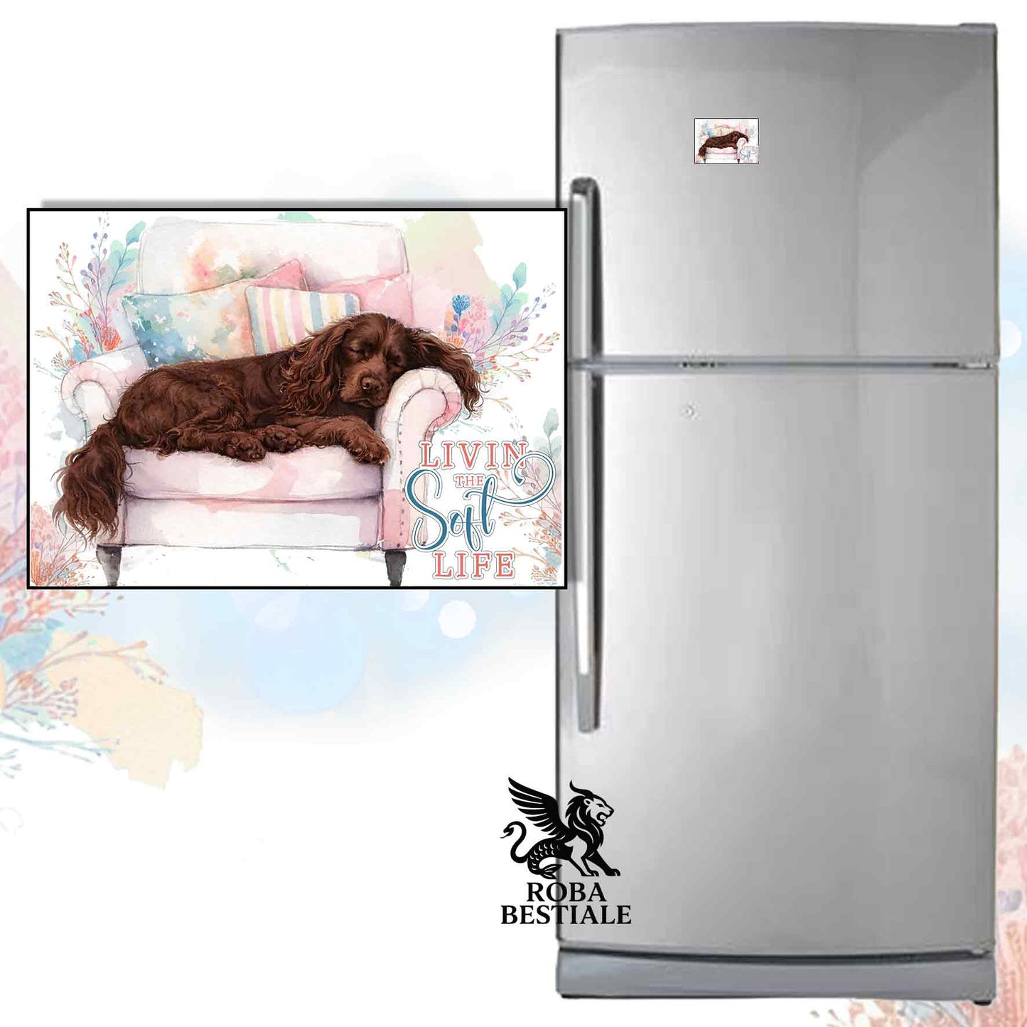 Calamita SOFT LIFE - COCKER SPANIEL INGLESE Fegato - in MDF - 7x5 cm