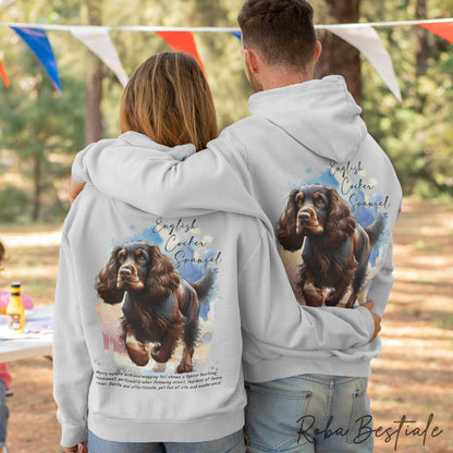 Felpa BEHAVIOR - COCKER SPANIEL INGLESE Fegato Focato - Standard FCI - Unisex - Grigia - dalla XS alla 3XL
