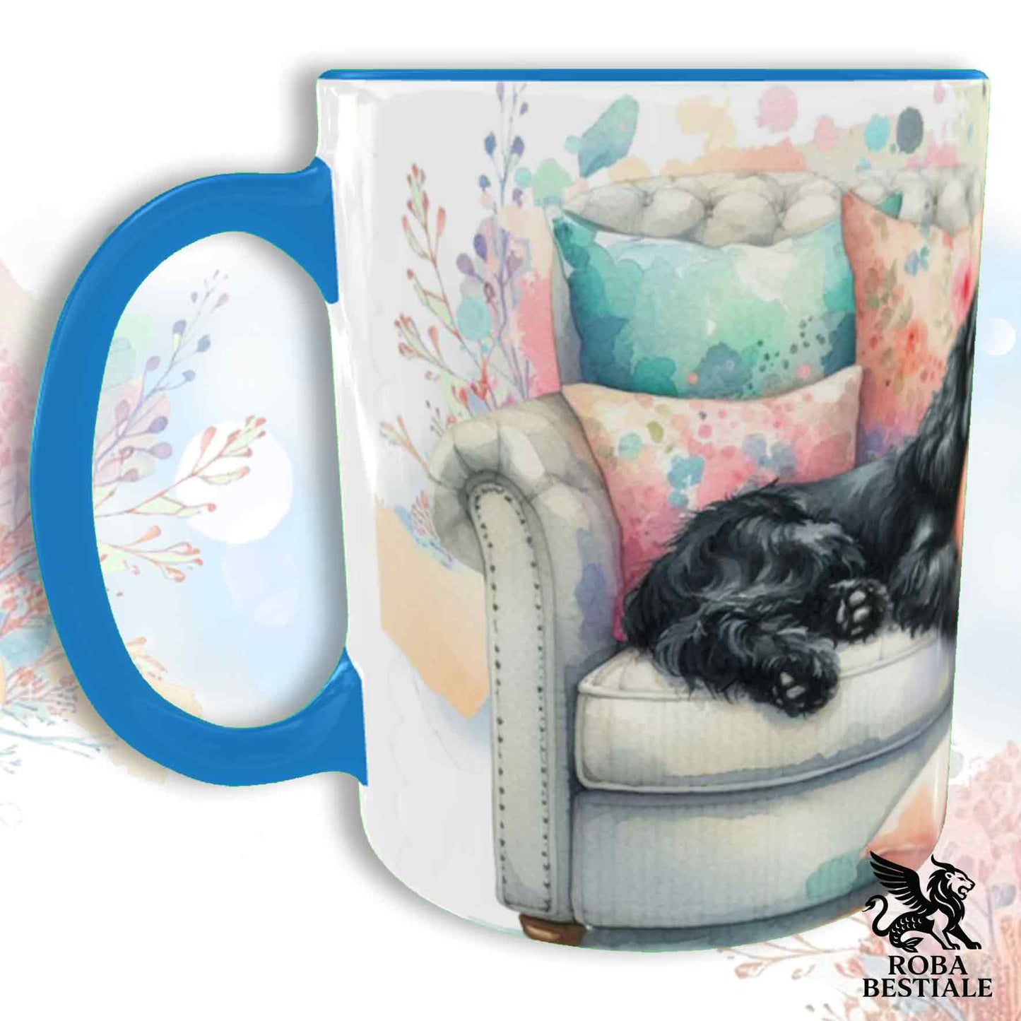 Tazza SOFT LIFE - COCKER SPANIEL INGLESE Nero - In Ceramica, colore a scelta - 330 ml