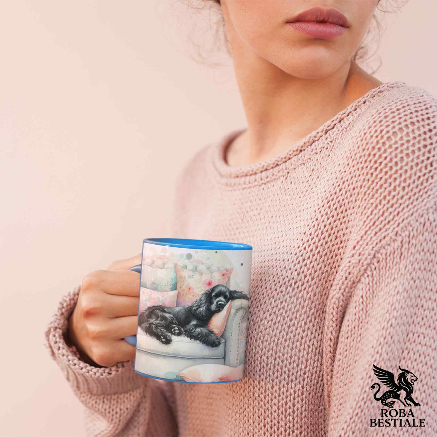 Tazza SOFT LIFE - COCKER SPANIEL INGLESE Nero - In Ceramica, colore a scelta - 330 ml