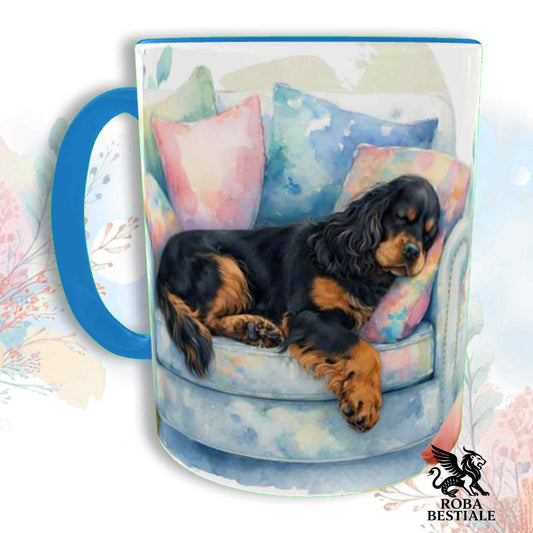 Tazza SOFT LIFE - COCKER SPANIEL INGLESE Nero Focato - In Ceramica, colore a scelta - 330 ml