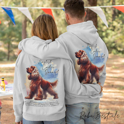 Felpa BEHAVIOR - COCKER SPANIEL INGLESE Rosso - Standard FCI - Unisex - Grigia - dalla XS alla 3XL