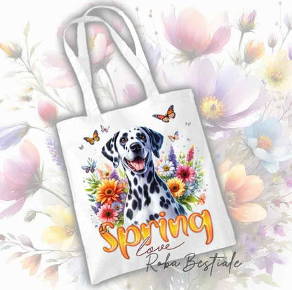 Tote Bag DALMATA Bianco e Nero - Collezione Spring Love