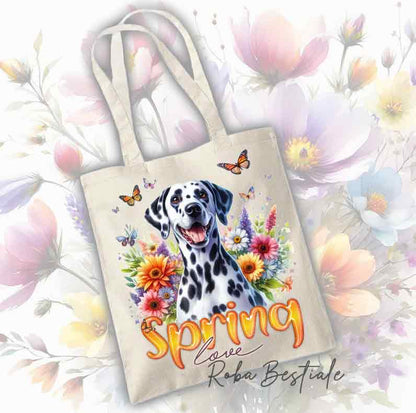 Tote Bag DALMATA Bianco e Nero - Collezione Spring Love