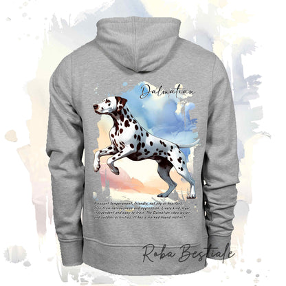 Felpa BEHAVIOR - DALMATA Bianco e Fegato - Standard FCI - Unisex - Grigia - dalla XS alla 3XL