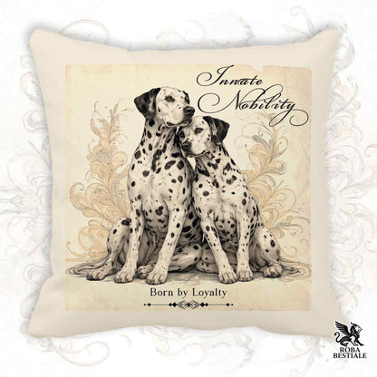 Cuscino NOBILITY - DALMATA Bianco e Nero - 100% Tela di Cotone - 40x40 cm