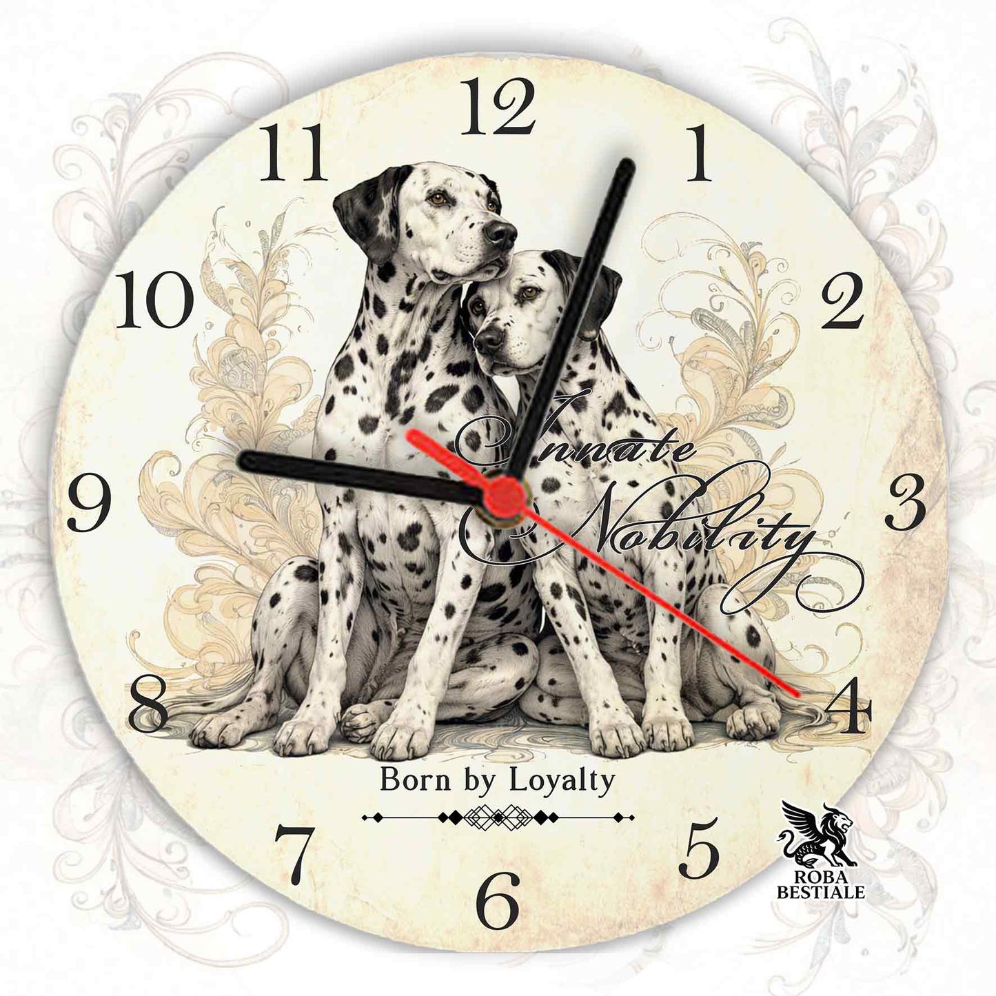 Orologio da Muro NOBILITY - DALMATA Bianco e Nero - in MDF - diametro 20 o 30 cm