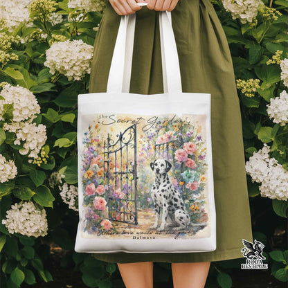 Tote Bag SECRET GARDEN - DALMATA Bianco e Nero - 100% Cotone - Bianca o Beige