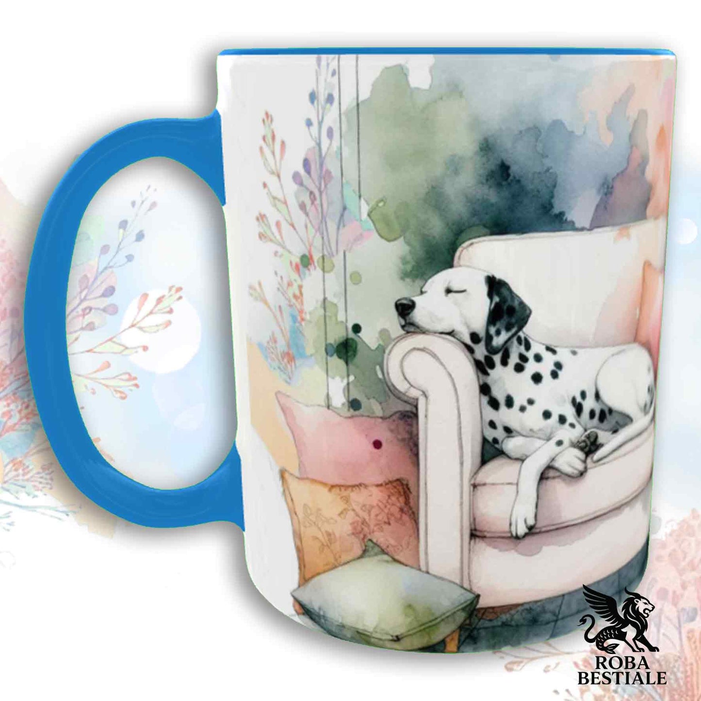 Tazza SOFT LIFE - DALMATA Bianco e Nero - In Ceramica, colore a scelta - 330 ml