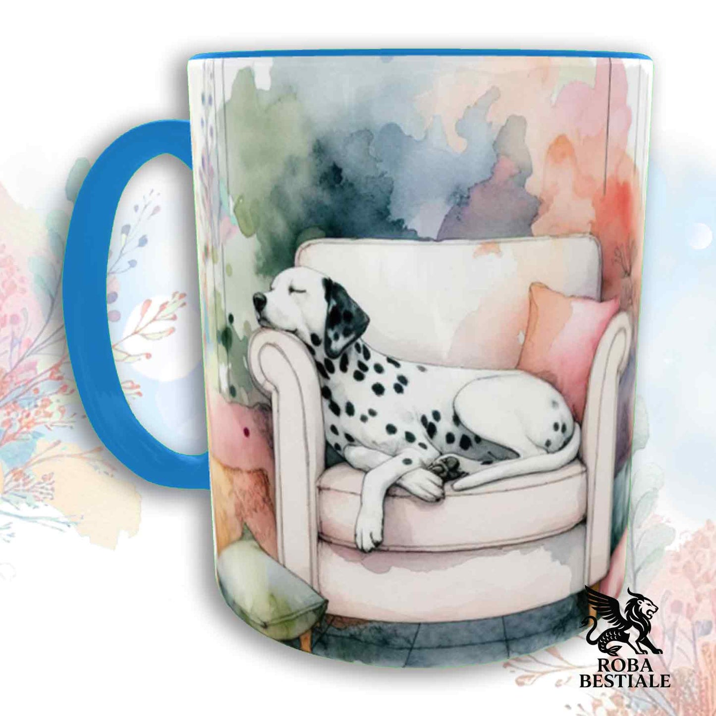 Tazza SOFT LIFE - DALMATA Bianco e Nero - In Ceramica, colore a scelta - 330 ml